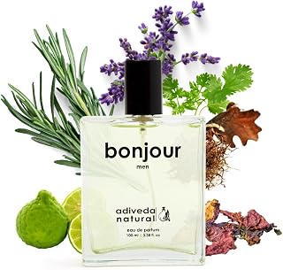 Adiveda Natural Bonjour EDP - Fresh Woody Citrusy Liquid Perfume For Men, 100ml Price In India