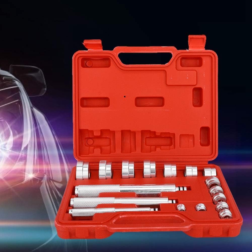 Kit de Prensa de rodamientos (17 Piezas), Herramienta para extraer bujes y Sellado de rodamientos de Rueda, Juego de rodamientos pequeños para Ruedas de Bicicleta, alternador y Lavadora.
