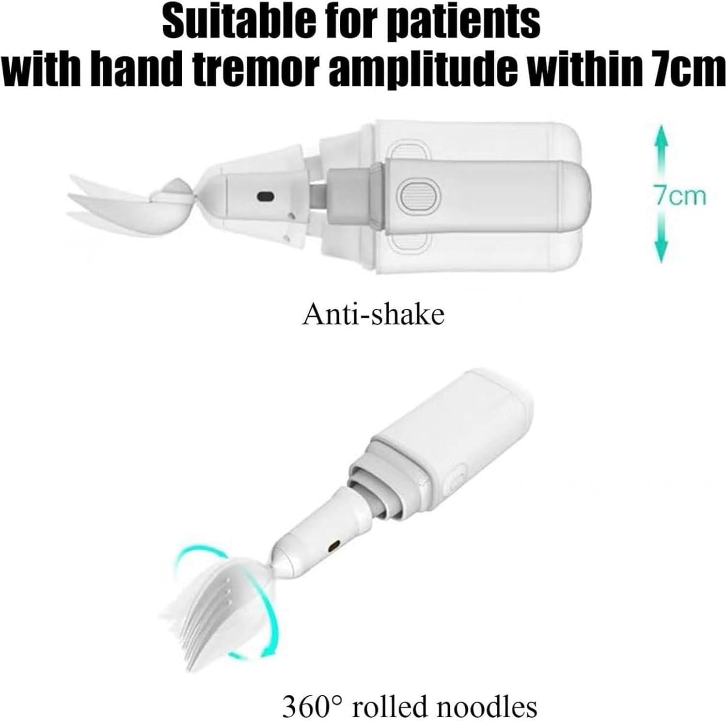Utensilio para Parkinson para Temblores, Cuchara para Parkinson para Temblores De Manos, Autoalimentación, Cubiertos para Alimentación Adaptable Que Ayudan con Los Temblores De Manos