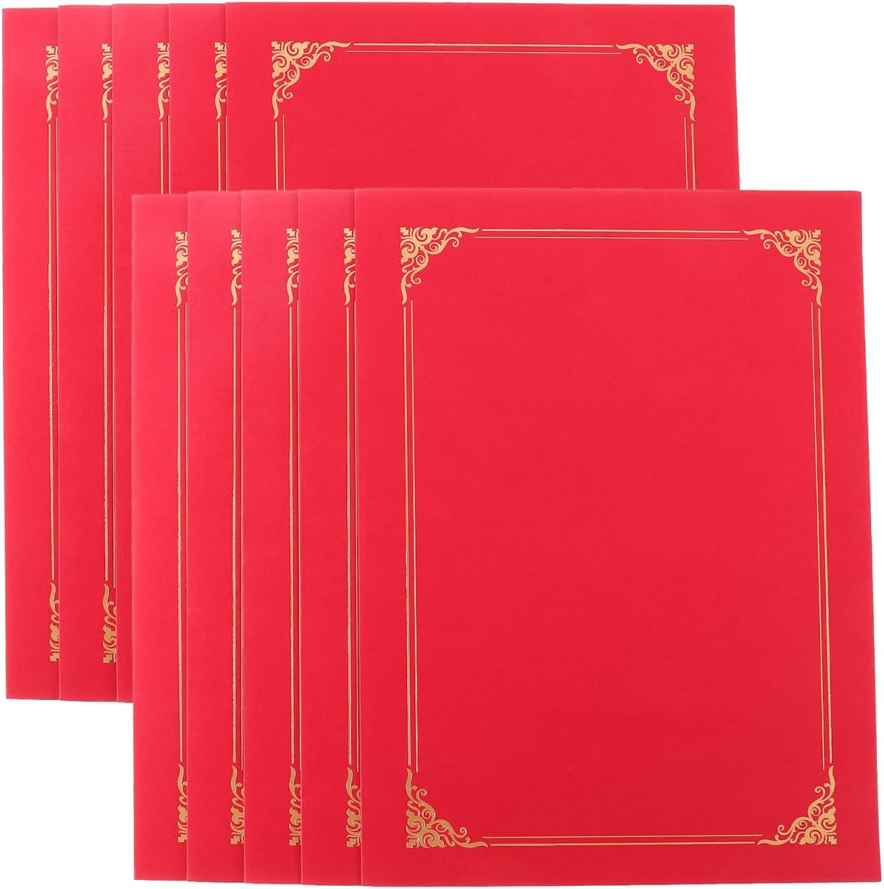 COHEALI Certificate Cover 12.12X8.85In Award Certificate Holder Folder for Graduation Diplomas and Official Documents Classic Design Paper Cover