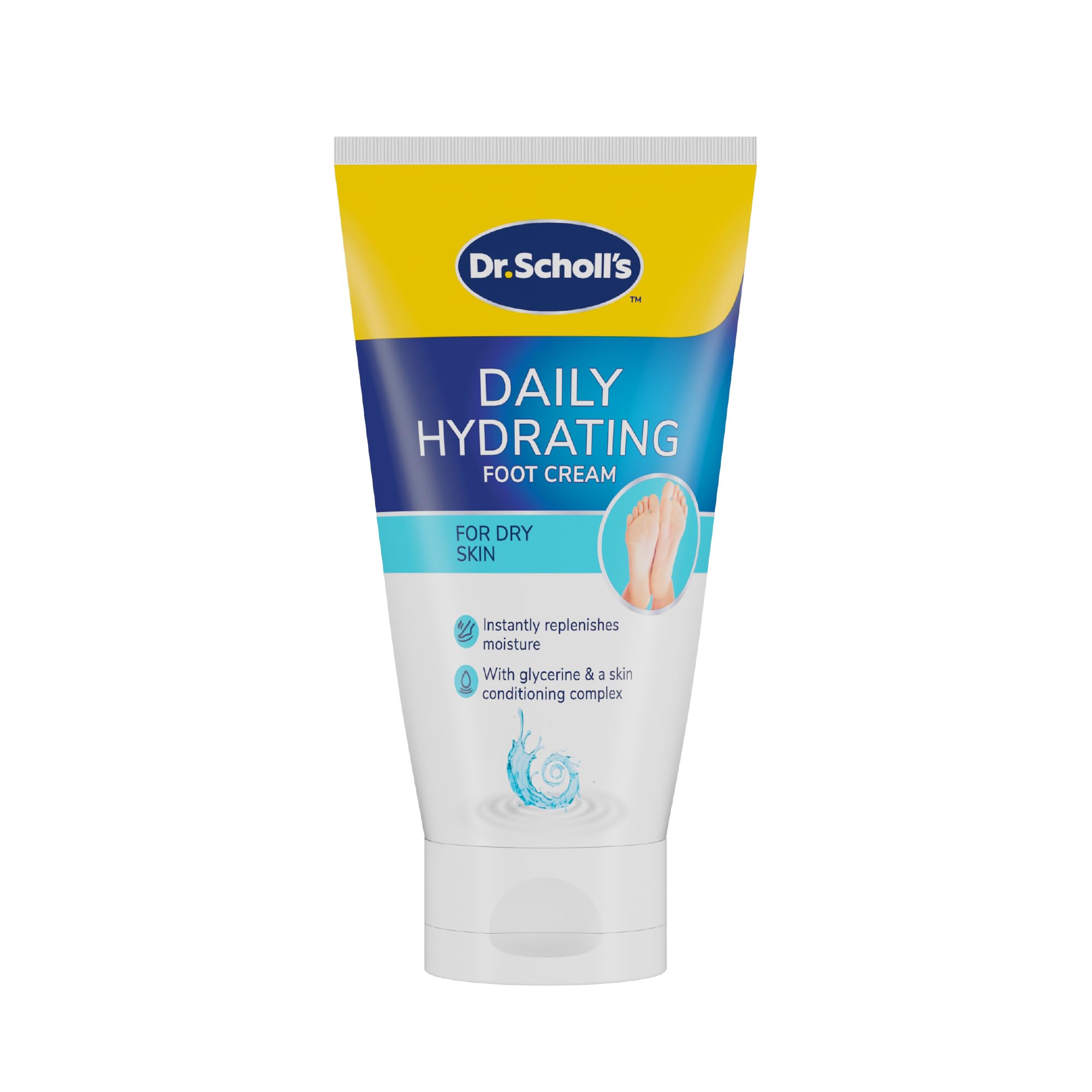 Scholl ExpertCare Hydration Boost Daily Moisturiser Cream for Feet 150ml, Fast Absorbing Foot Cream, Enriched with Glycerine and Skin Conditioning Complex for Softer Smoother Feet