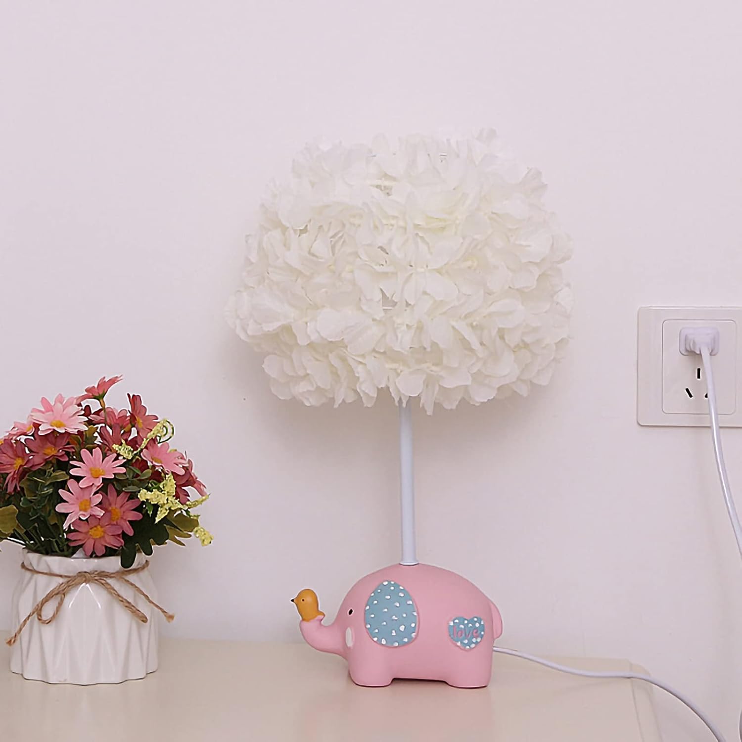 BabyNight Light Kids Lamp,LED Portable Apiggy Nimal Lights,for Childrens Nursery Toddler Newborn Bedroom Bedside Kawaii Room Decor Gifts Nightlights (Color : White)