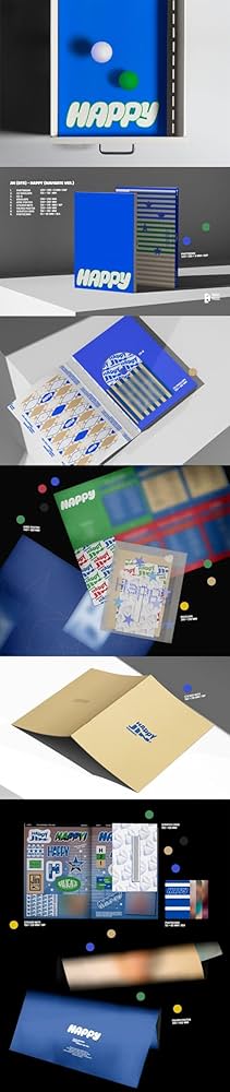 Amazon.com: JIN solo Album [Happy] Photobook Random Blue