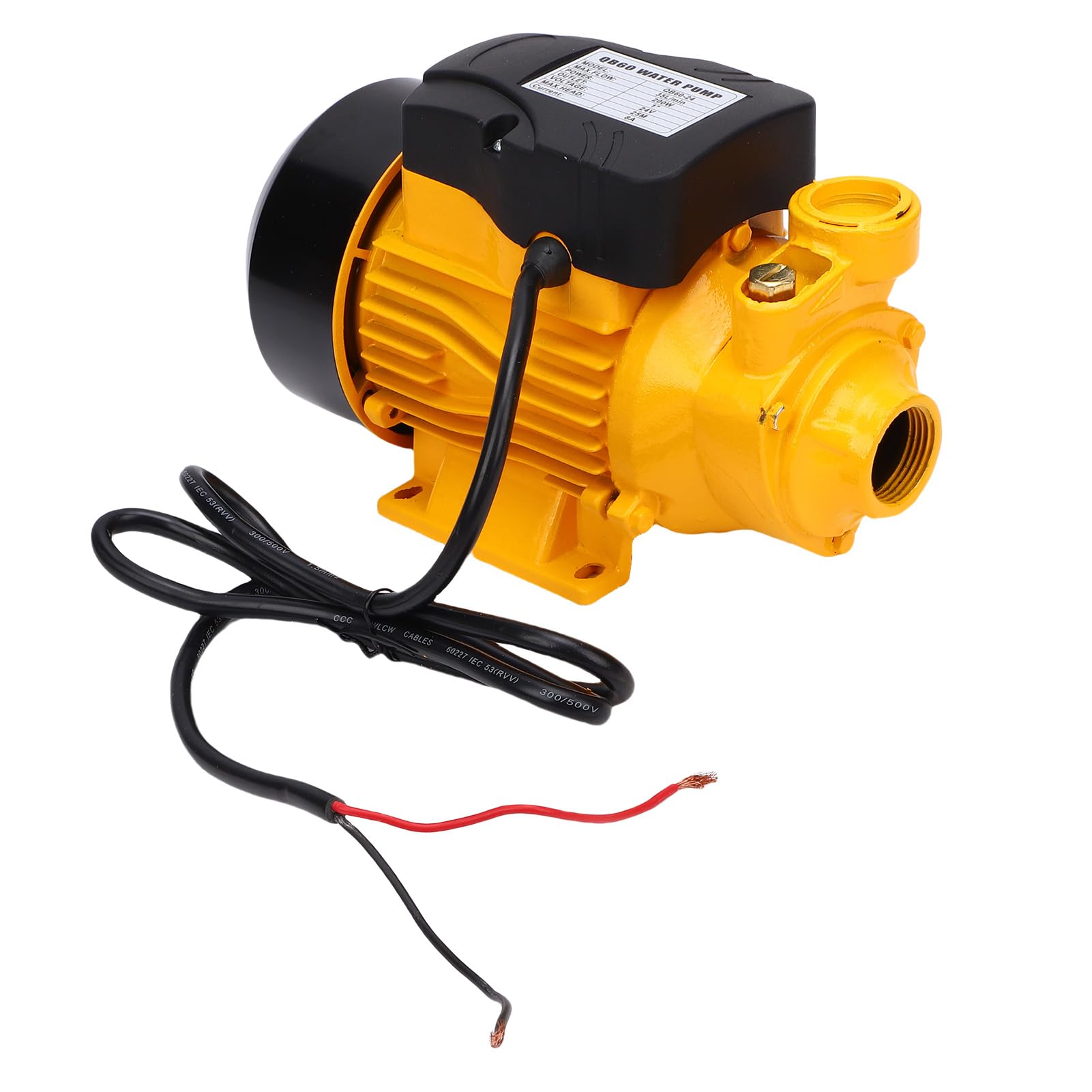 Pompa dell'acqua solare da 200 W con hub per irrigazione e drenaggio, corsa 25 m, portata 35 l/min, materiali durevoli