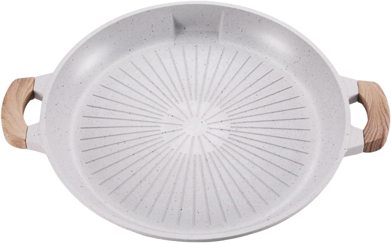 Functional Nonstick Barbecue Tray Efficient Aluminum BBQ Frying Pan Round Grills Tray For Home Kitchens And Outdoor Use