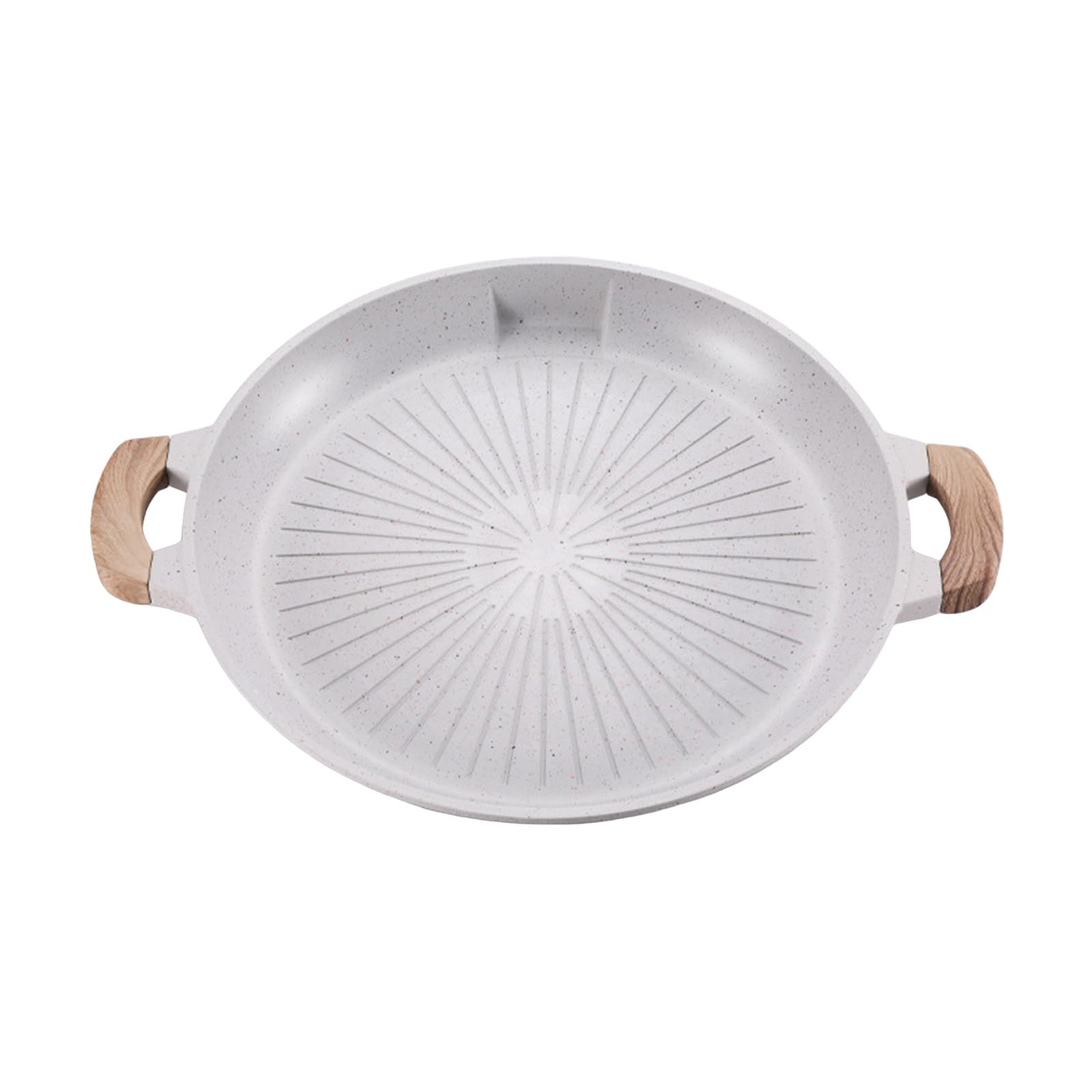 Msioytog User Friendly Nonstick Barbecue Tray Portable Aluminum Barbecue Tray Round Frying Pan for Indoor and Outdoor Grilling BBQ Pan