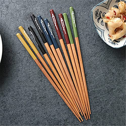 5 Pares de Palillos Chinos Reutilizables para vajilla, Palillos para Comer, para Regalar, palitos de Comida para Sushi