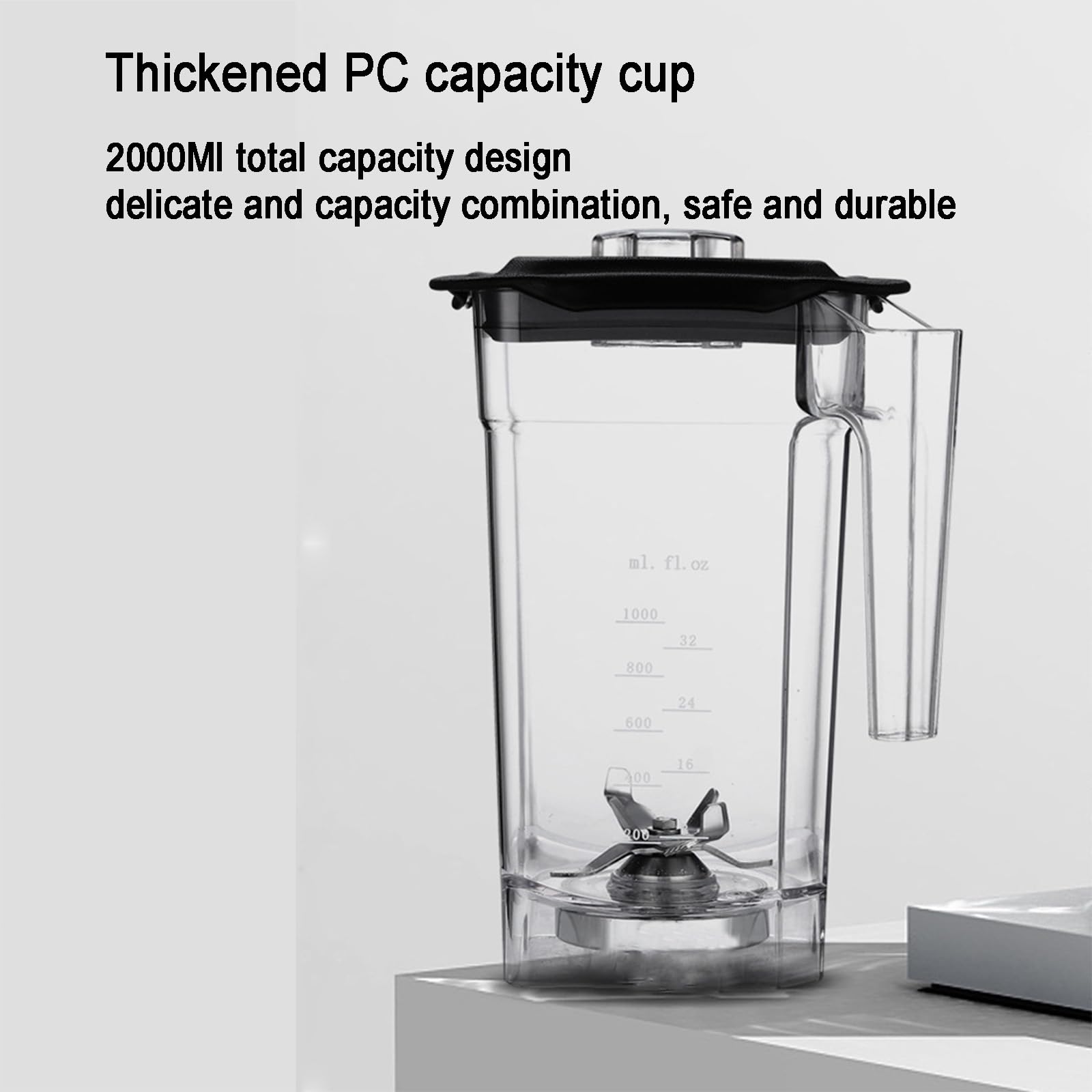 Licuadora profesional con caja de sonido silencioso, 2200 W, autolimpiante, 6 cuchillas para batidos, bebidas congeladas, capacidad de 2000 ml