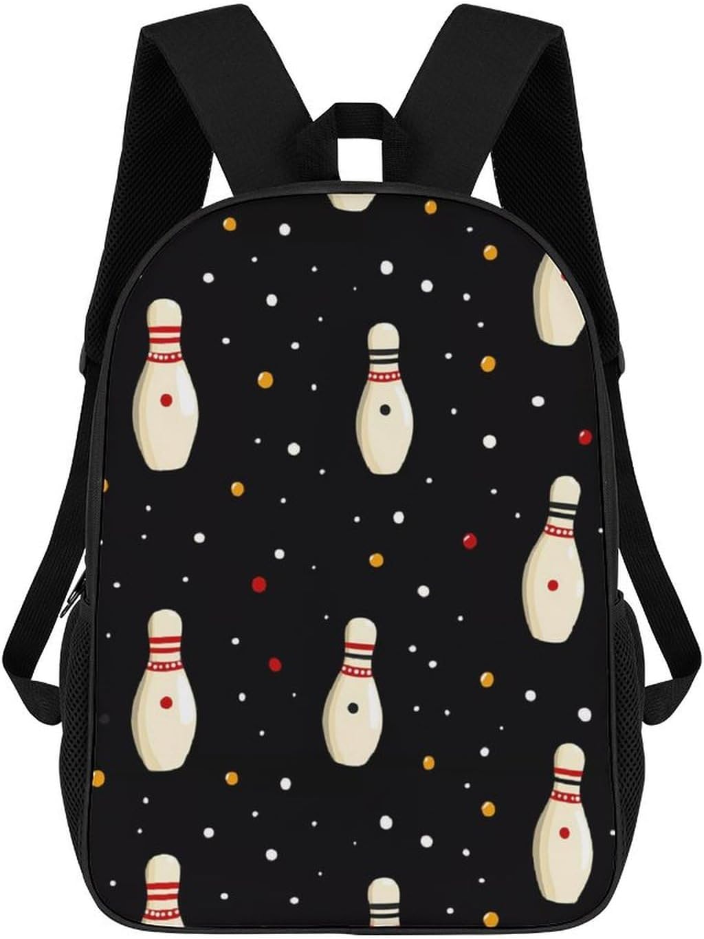 Bowling Laptop Backpack for Men Women 17 Inch Shoulder Bag Travel Daypack