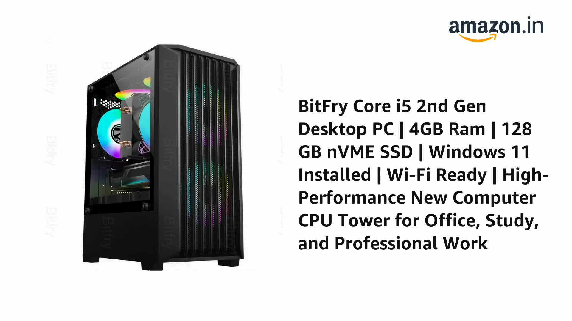 BitFry Core i5 2nd Gen Desktop PC | 4GB Ram | 128 GB nVME SSD
