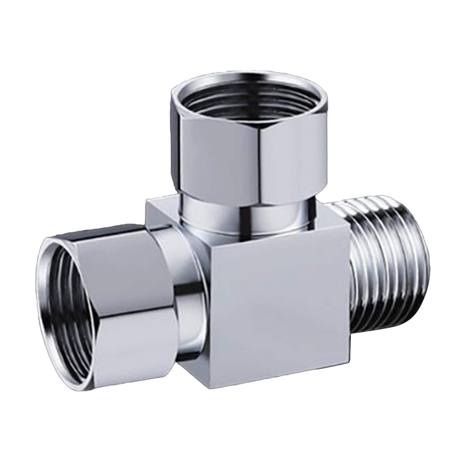 Xuqizzpp Men's A Upgrades Tees Pipe Fitting Brass Dapter Plumbing Connector 0.5 Thread Threaded Dapterfor Home Improvet Projects Metal Tees