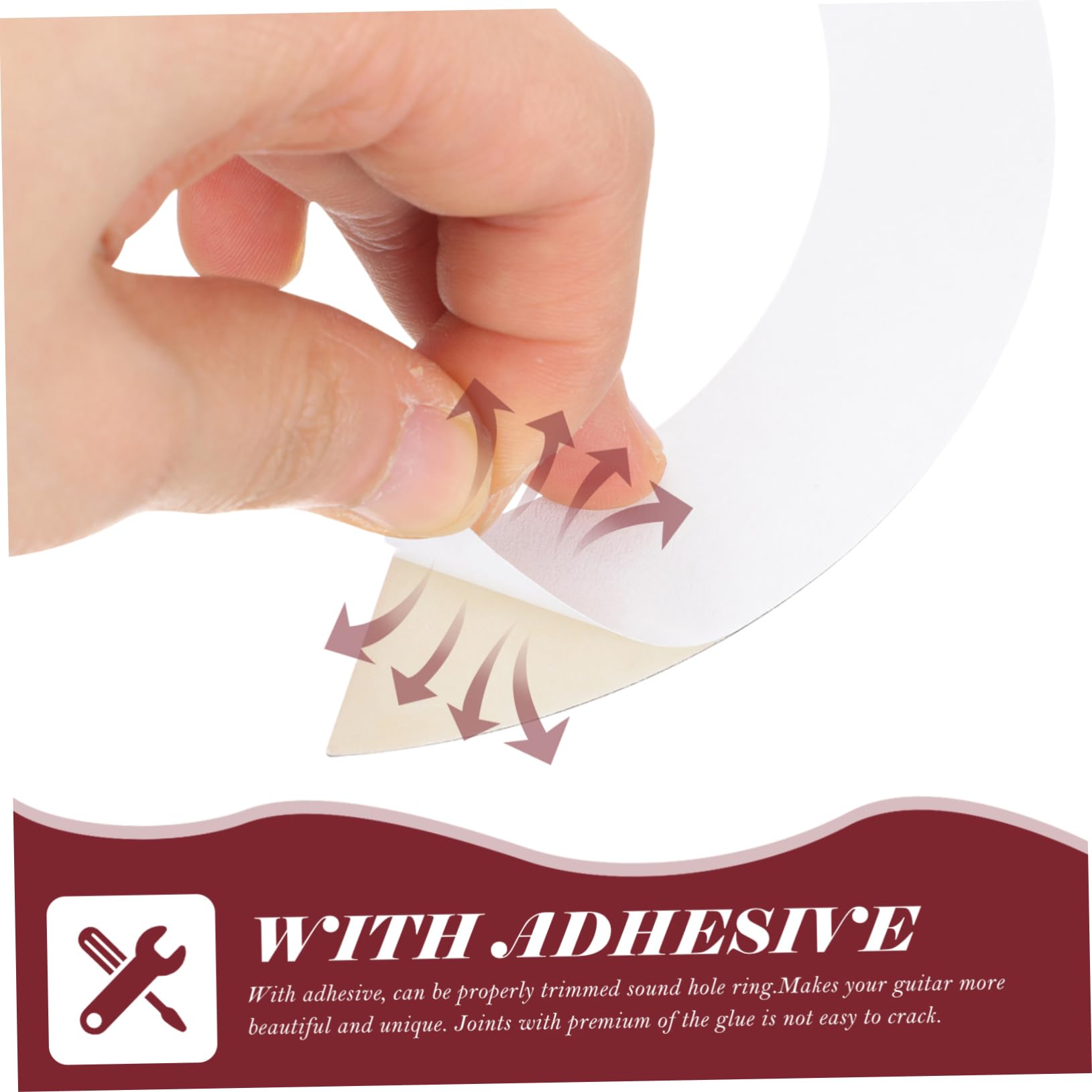 Garneck Guitar Sound Rosette Lightweight Decorative Ring for Acoustic Guitars Thin Design Easy to Use Compact and Durable Accessory