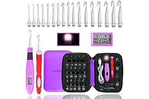 17 Sizes lighted crochet hooks complete set