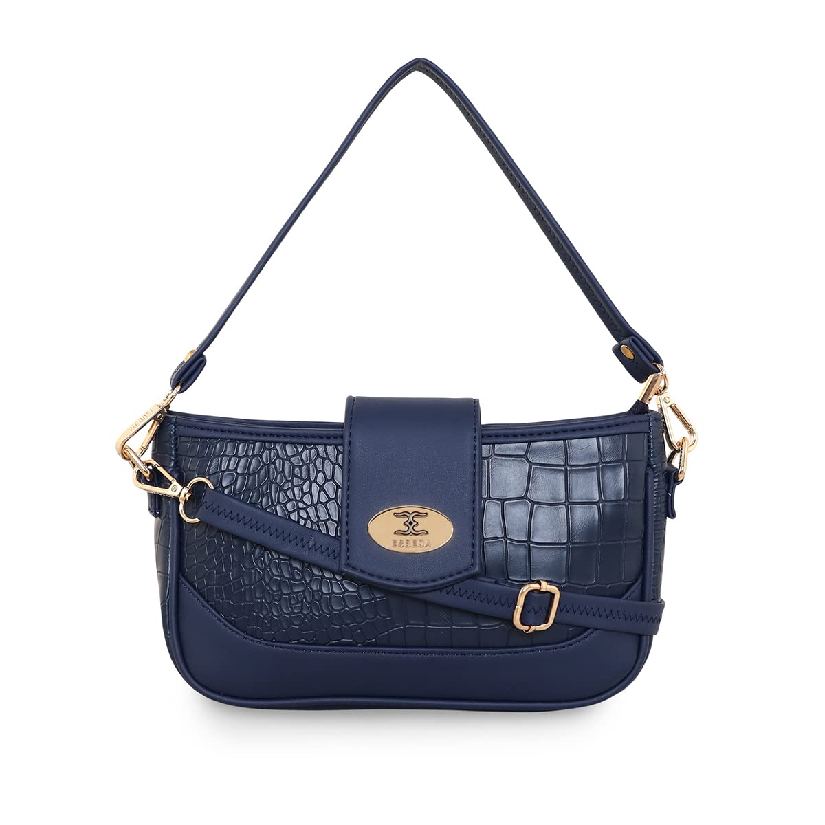 ESBEDA Navy Blue Color Croco Texture Crossbody Slingbag For Women (B0C3HZ3V9K) Amazon Price History, Amazon Price Tracker