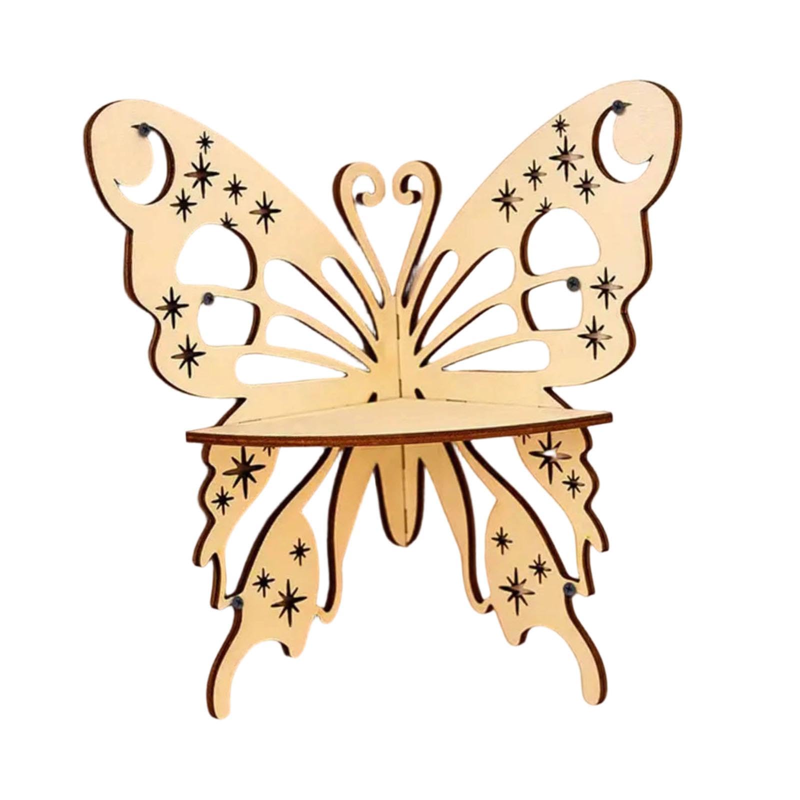 Floating Corner Shelf Candle Holder Butterfly Design Creative Wall Art Décor|Home & Garden |Furniture|Bookcases-image-28