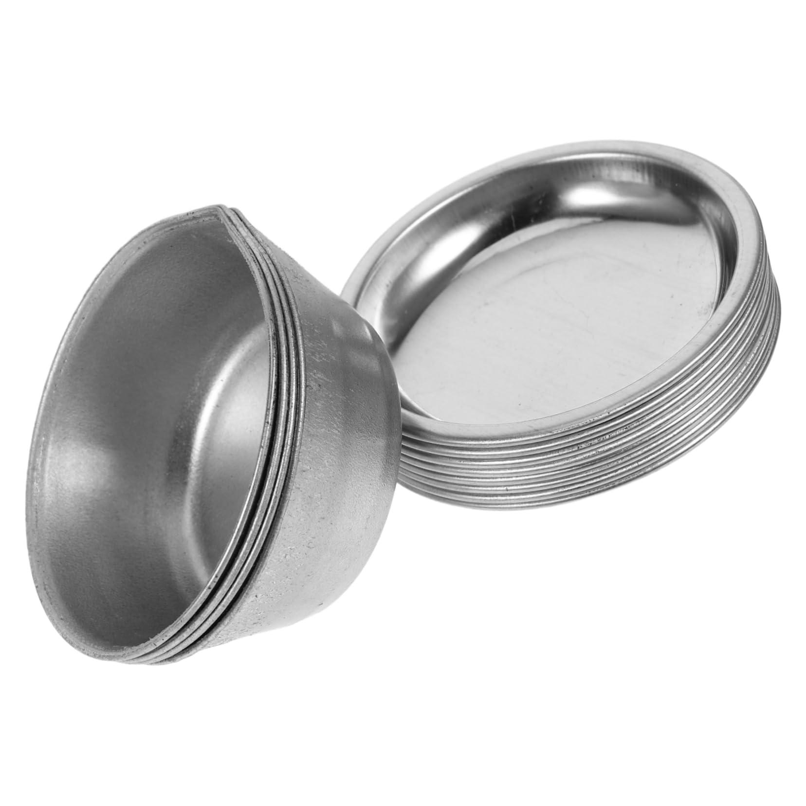 Angoily 1 Set Small Round Paint Palette Iron Trays Spout Design for Watercolor Mixing Artists Paint Bowl Set Model Painting Accessories
