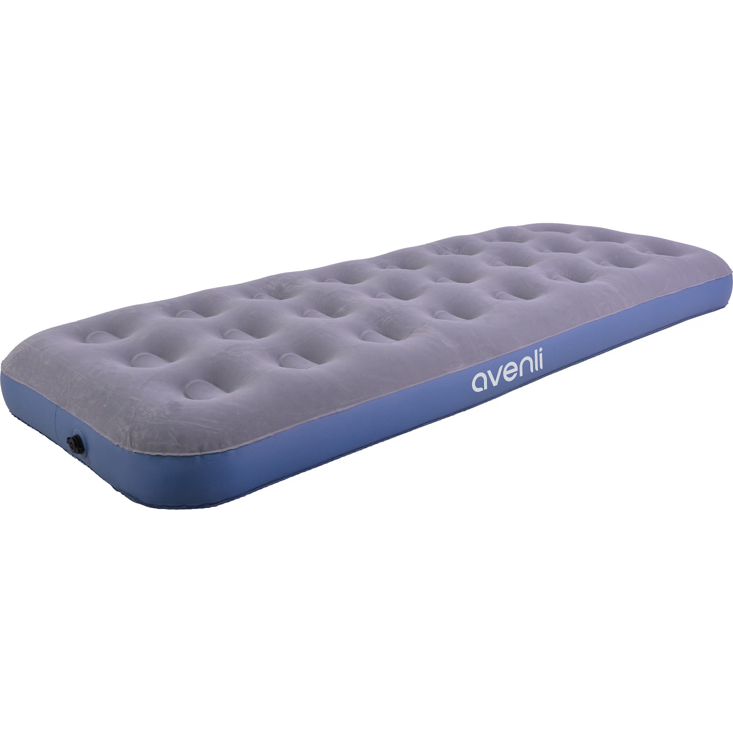 Matelas Gonflable 1 Place 191x73x22cm - Pompe à Pied Intégrée - Pour Camping Et Intérieur - Avenli