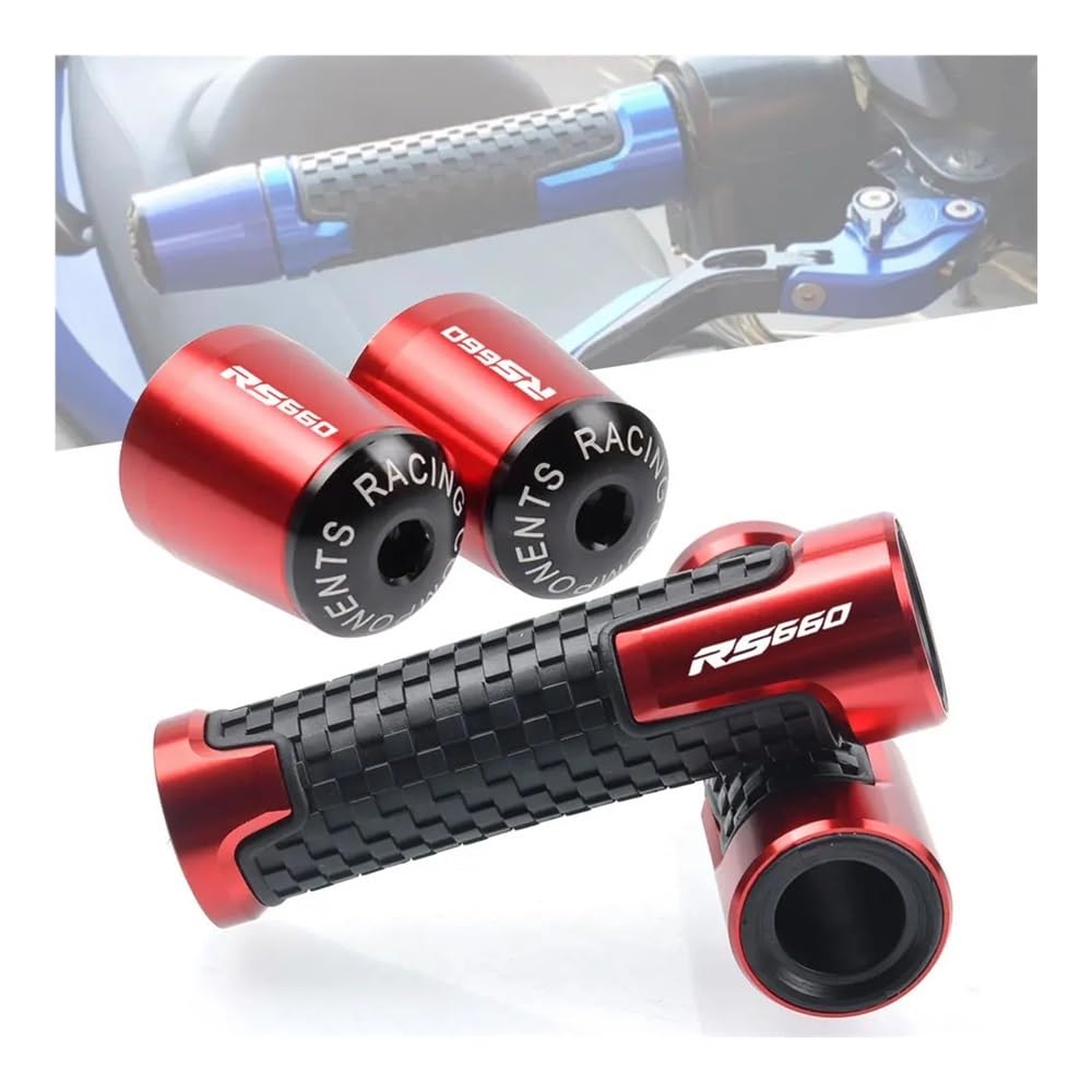 PER Aprilia RS660 2020-2023 CNC Moto Manubrio Terminale Peso Manopole Estremità Tappo Anti Vibrazione(Black Sliver)