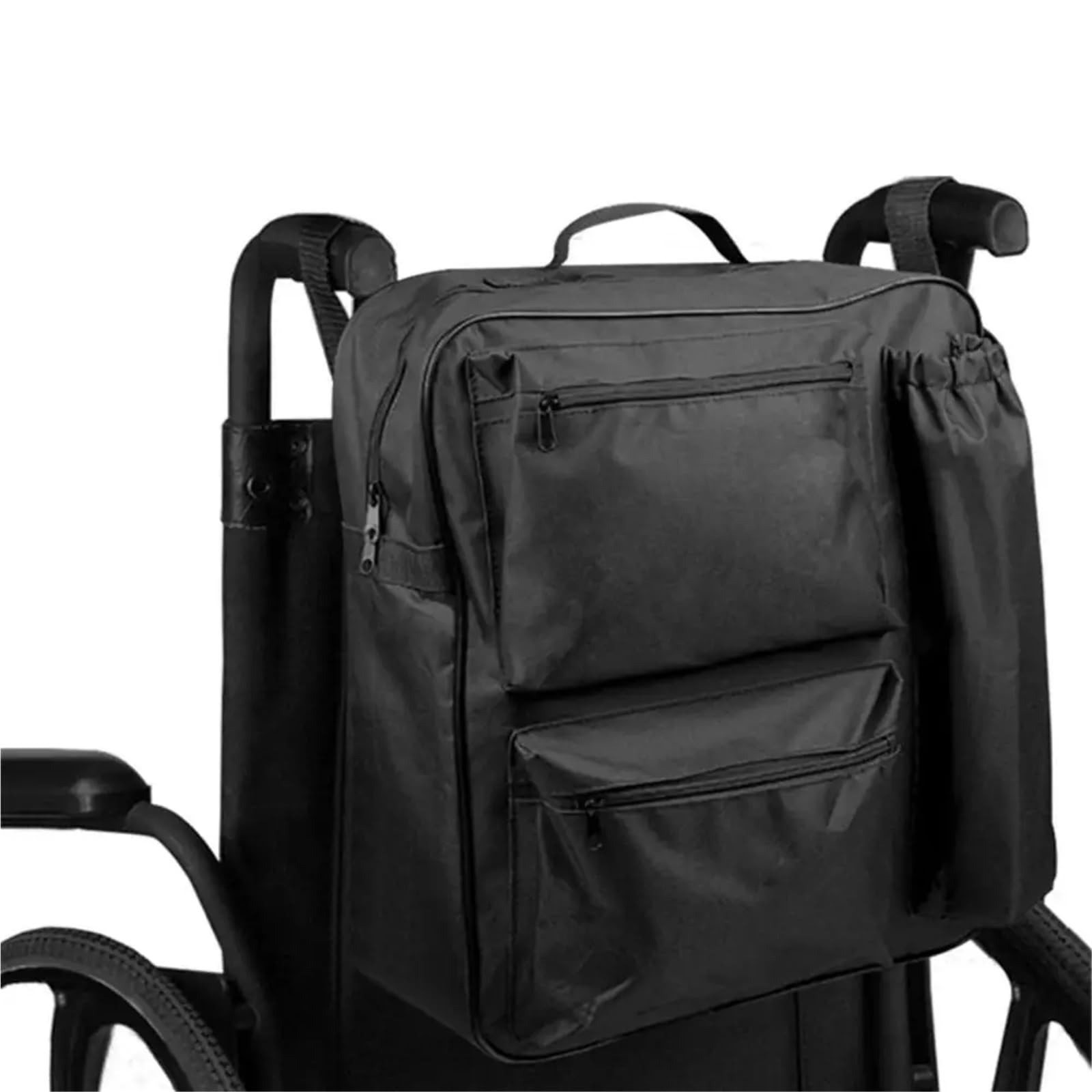 Bolsa de almacenamiento trasera for silla ruedas con múltiples bolsillos, portátil, gran capacidad, for colgar en la, impermeable y resistente al desgaste Mochila para Silla de Ruedas