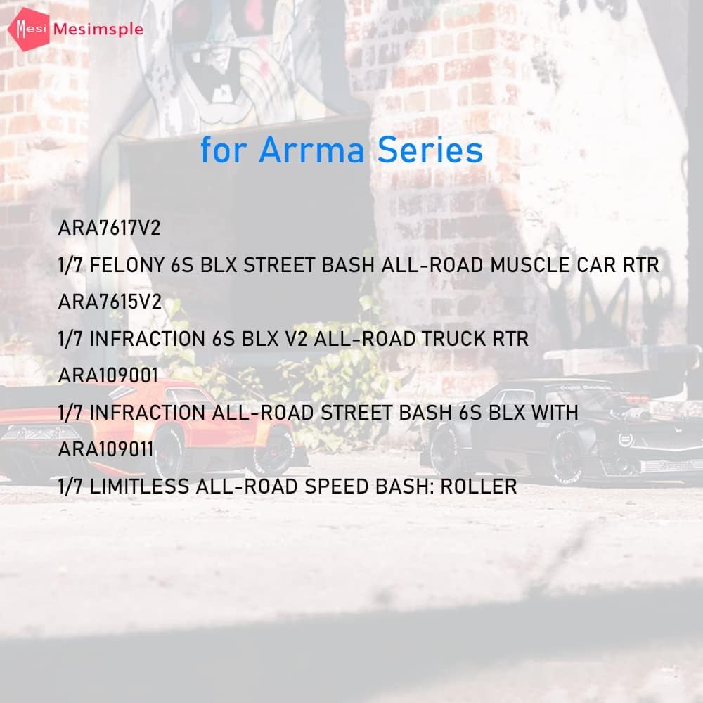 Mesimsple Infraction Dual Motor Mount 6061 Alum for Arrma 1/7 Felony Infraction Limitless 6S BLX Series Upgrades Part Blue