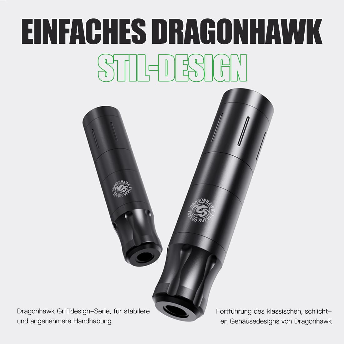 Dragonhawk A3 Tattoo Maschine Set, 1500mAh Akkus