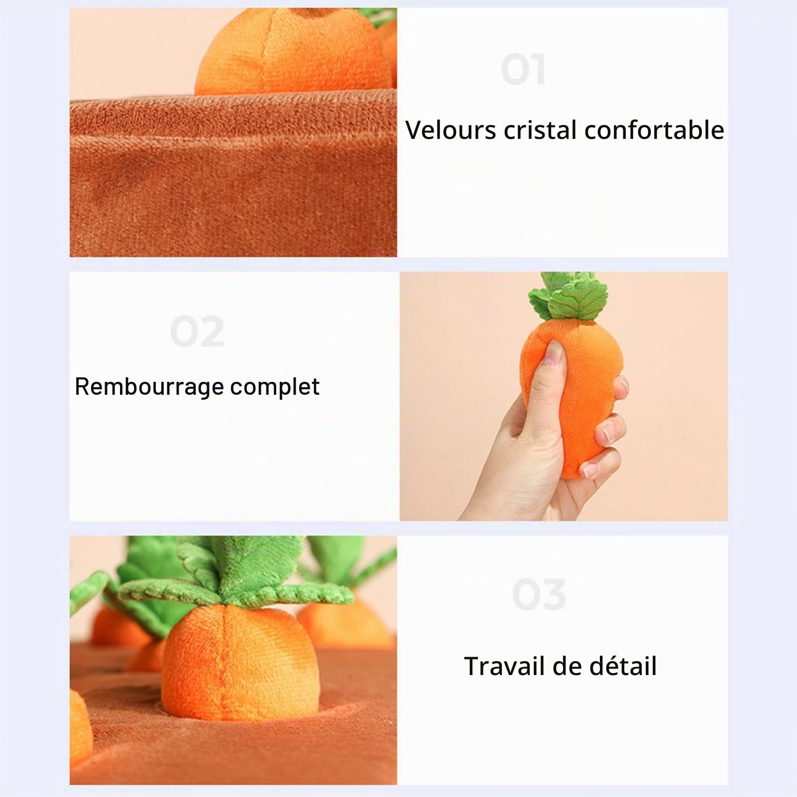 Jouets pour chien de ferme carotte, 12 jouets puzzle d'enrichissement de carottes pour chien, cachez et cherchez des carottes pour chiens de petite, moyenne et grande taille, jouets