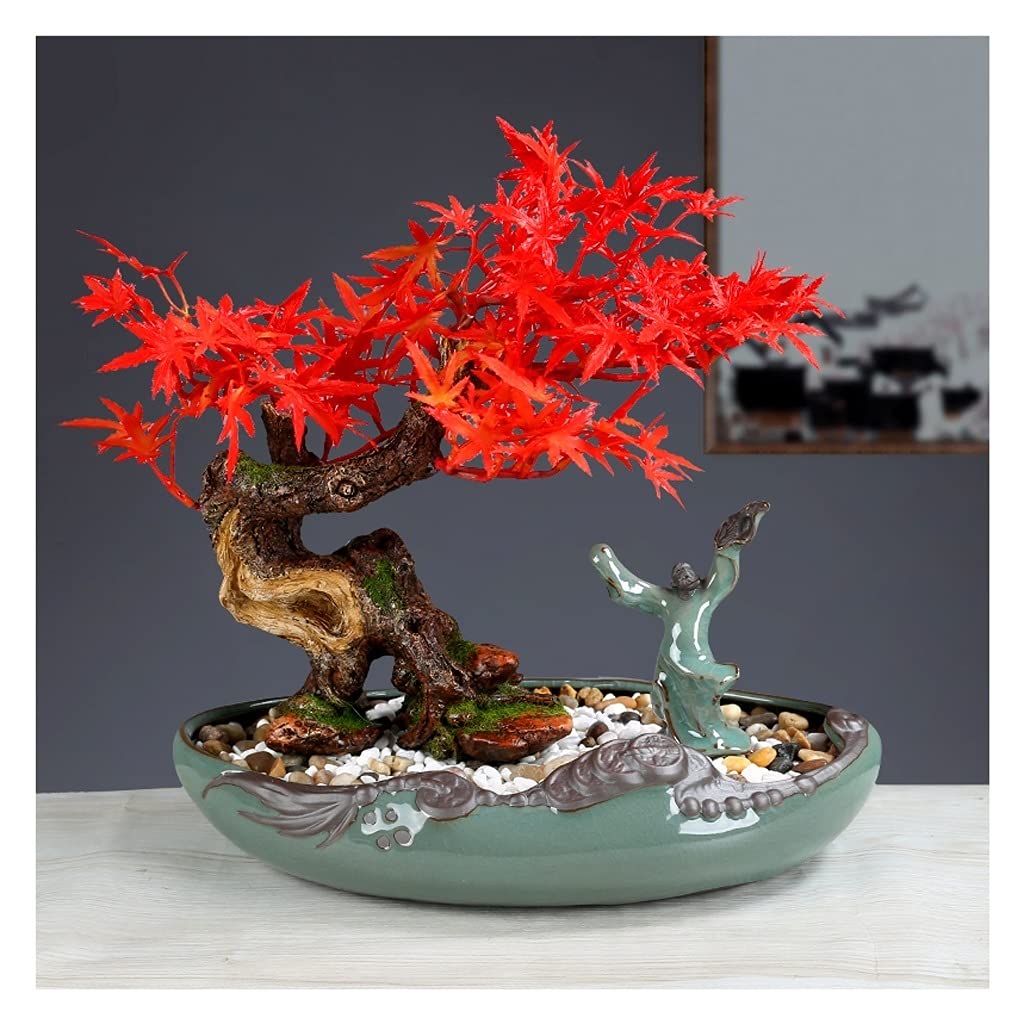 Amazon｜人工観葉植物 盆栽 中国人工木盆栽オフィスシミュレーション 