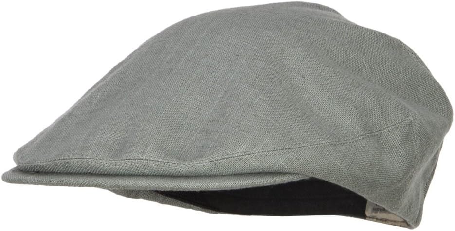 Big Size Men's Linen Ivy Cap - Slate Grey 2XL-3XL