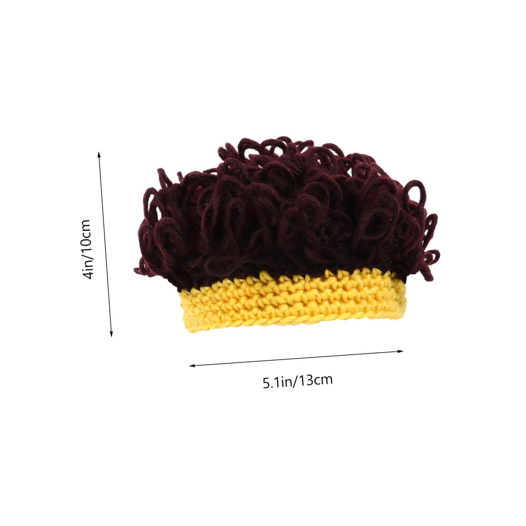 VANZACK 1pc Handmade Wig Hat Adorable Photography Prop for Boys Soft Skin Friendly Woolen Yarn for Halloween Costume Cosplay Fun