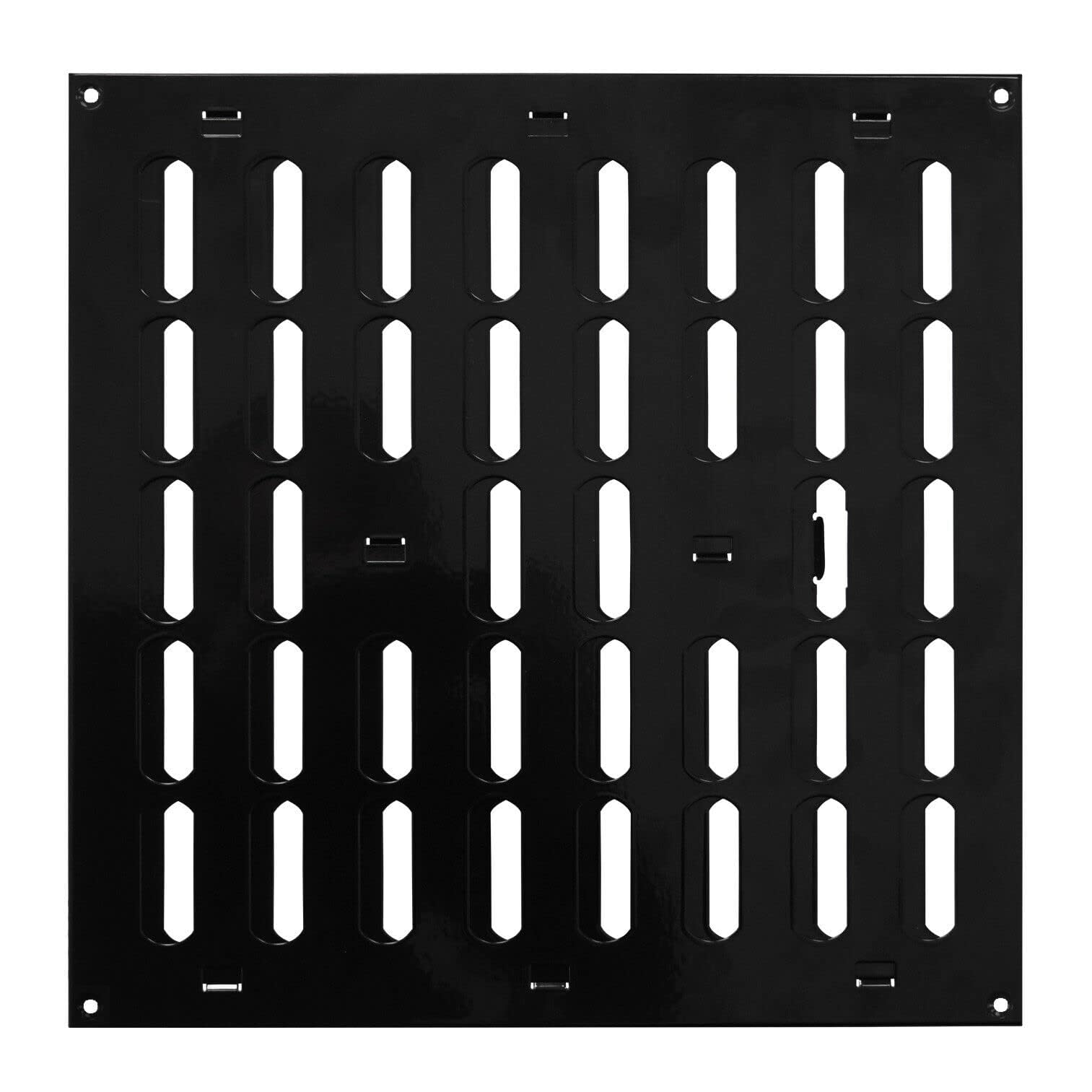 Prostko Ltd Black Metal Air Vent Grille / 300Mm X 300Mm / With Shutter Flat Louvre Duct Cover/Powder Coated