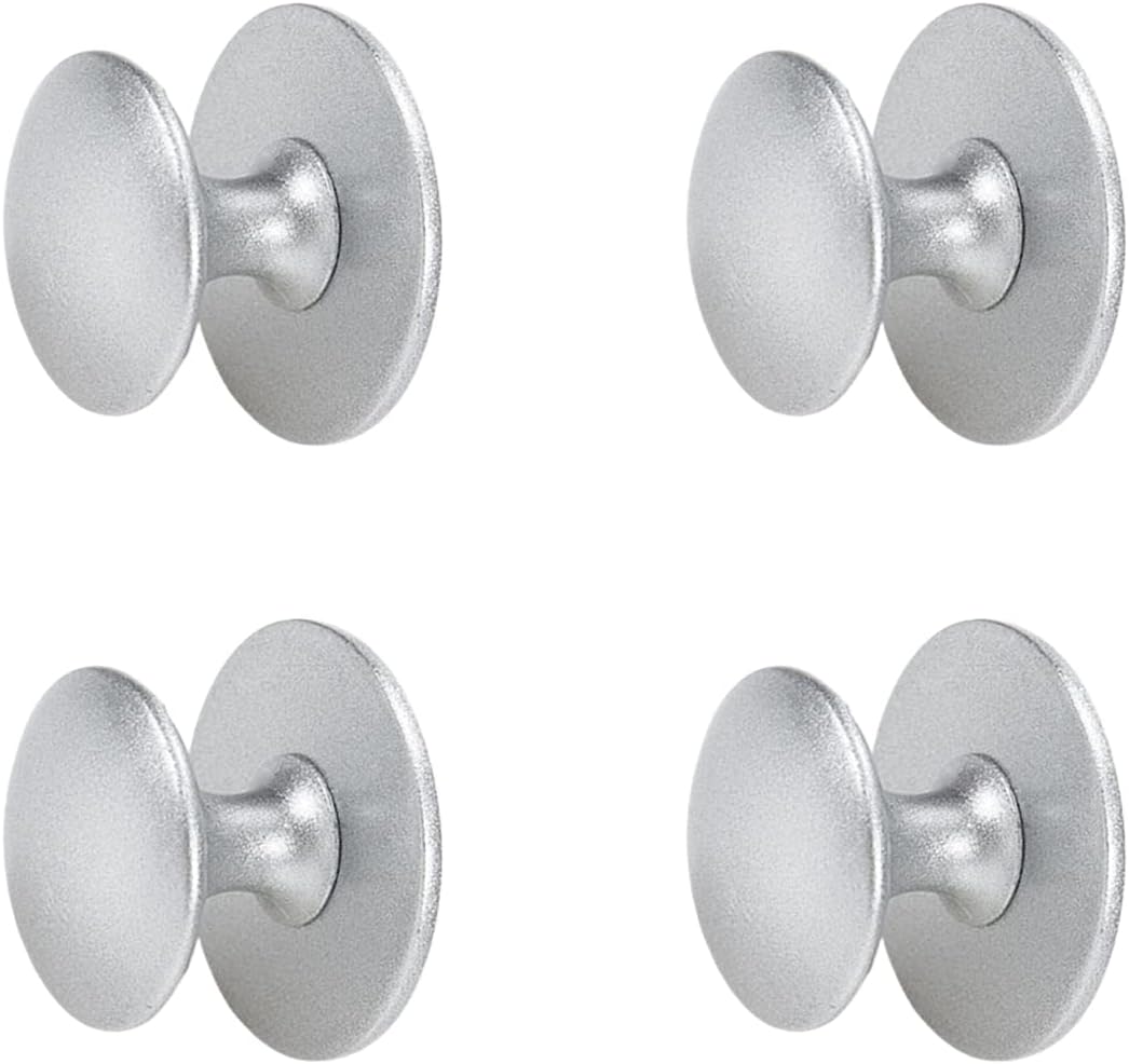 KUMGROT 1.38" Silver Self Stick Knobs Instant Handle Helper