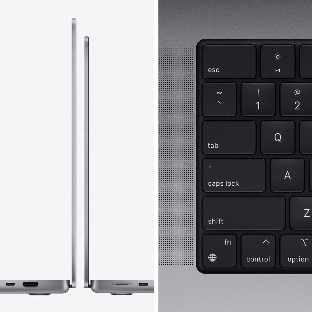 2021 Apple MacBook Pro con Apple M1 Pro Chip (16-pollici, 16GB RAM, 512GB SSD di Memoria) (QWERTY Italian) Grigio siderale (Ricondizionato)