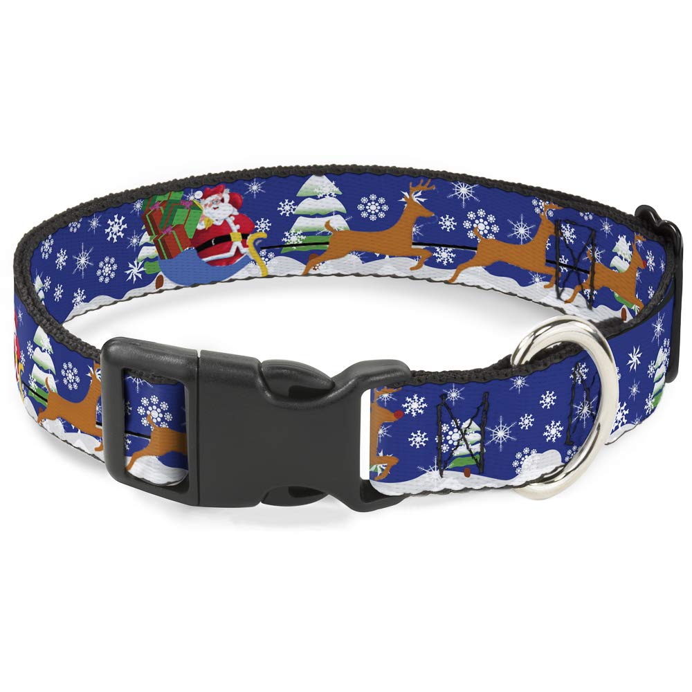 Collier motif Père Noël de 9-38,1 cm avec clip plastique pour petit chien et chiot