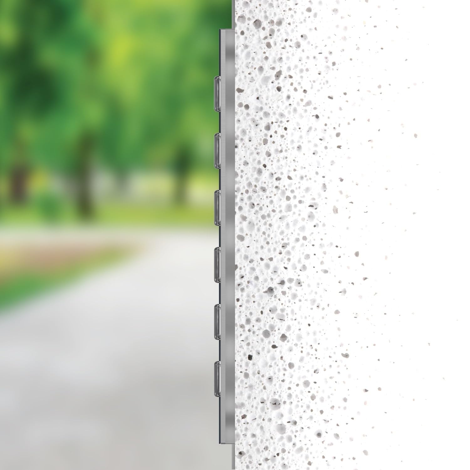 Campanello plurifamiliari con LED pressione Targhetta 6 nomi - V2A acciaio inox 140x255 mm - da incasso selezionabile da esterno per porta d'ingresso