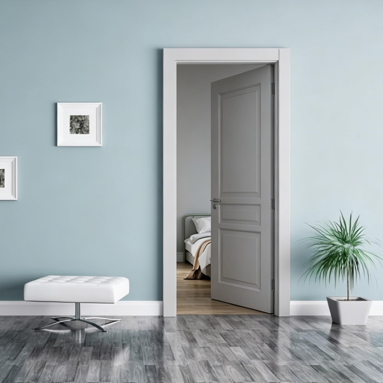 Bisagras de puerta de cierre automático, bisagras de acero inoxidable 304 de 4 pulgadas, bisagras de resorte, bisagras resistentes con esquina cuadrada redondeada de 5/8 pulgadas, tensión ajustable,