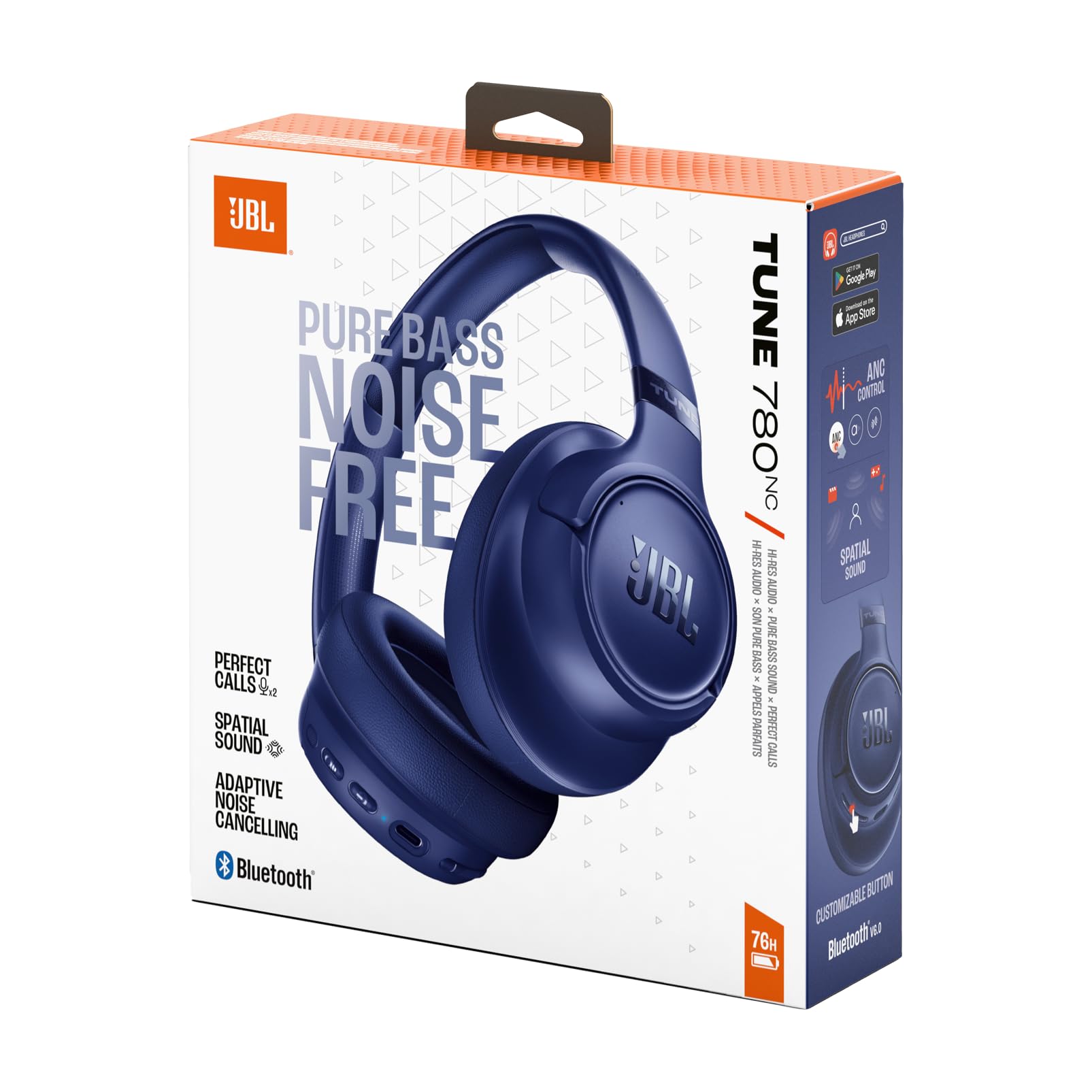 JBL Tune 780 NC Wireless Over-Ear Bluetooth Headphones with