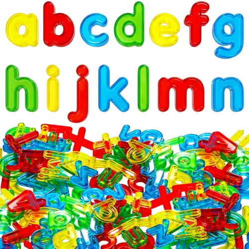 Image of Bbiamsleep 78PCS Plastic Lowercase Letters Light Table Manipulatives | Colorful Transparent Letters Light Table Accessories for Sorting Counting Training Spelling
