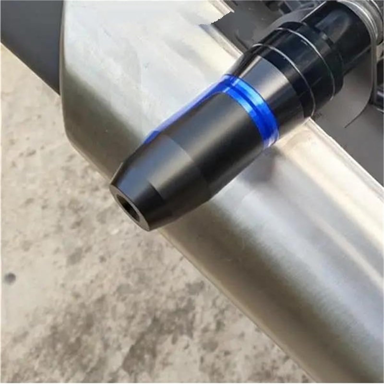 Auspuff-Schieberegler Motorrad Auspuff Sturzpads Für Yamaha FJR1300 FJR1300A FJR 1300 1300A 2022 2023 Rahmen Sturzschutz Motorrad Fallschutz(Blau 1)
