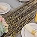 Snowkingdom Black and Gold Cheesecloth Table Runner 10 FT, Sheer Chiffon Sparkle Gauze Mesh Runners 120 Inch, Glitter Table Centerpieces Decoration for Birthday Party Wedding Christmas Halloween