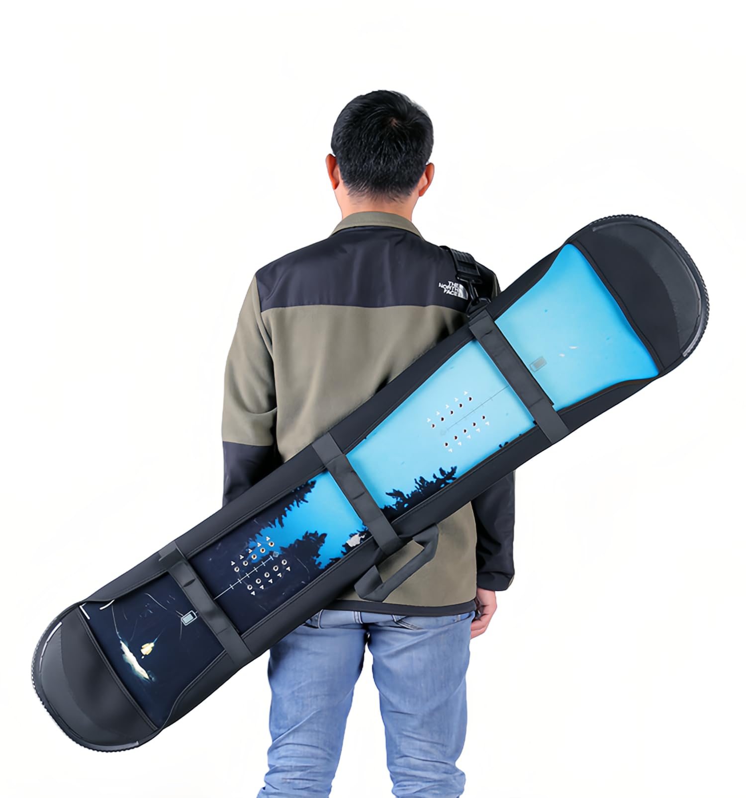 Wyściełany pokrowiec na deskę snowboardową, do jazdy na snowboardzie freeride, na podróż, do jazdy na snowboardzie od 135 do 165