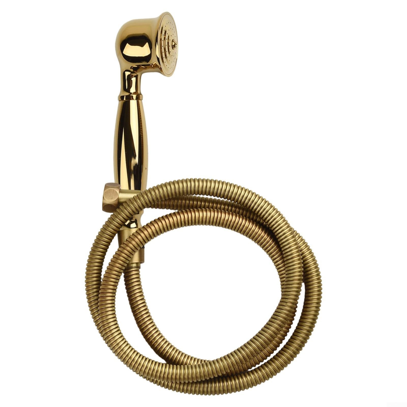 Ręczna głowica prysznicowa wysokociśnieniowa, klasyczny miedziany design retro, styl telefonu do eleganckich łazienek, zawiera wąż