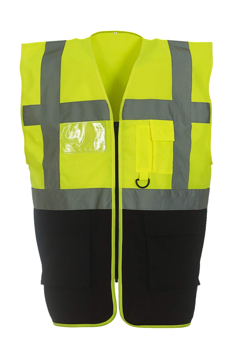 Yoko Men's Yk002/Hvw801 Multi-Functional Executive Hi-Vis Waistcoat - Yellow/Black, 2X-Large