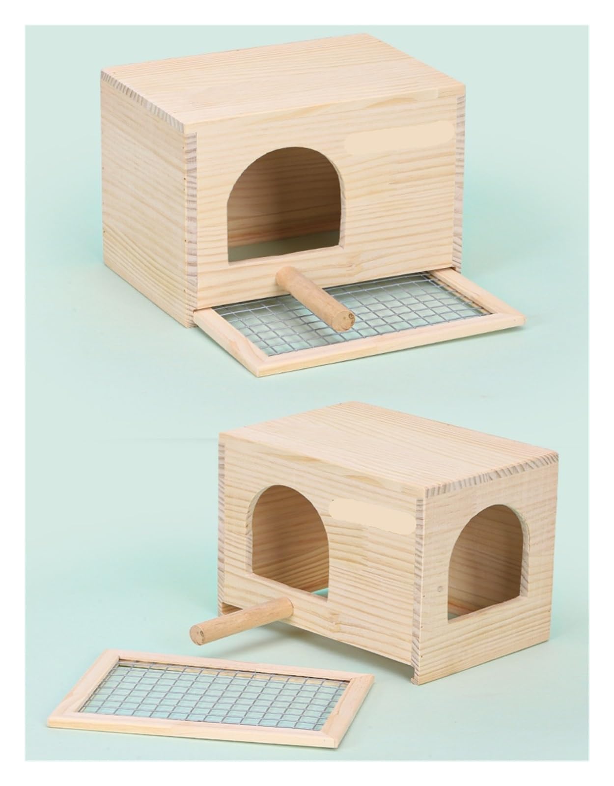 Nistkasten 1 Stück Sittich-Nistkasten, Vogelhaus, Käfig, Holz, Brutkasten for Papageien, Sittiche, Nymphensittiche, Unzertrennliche