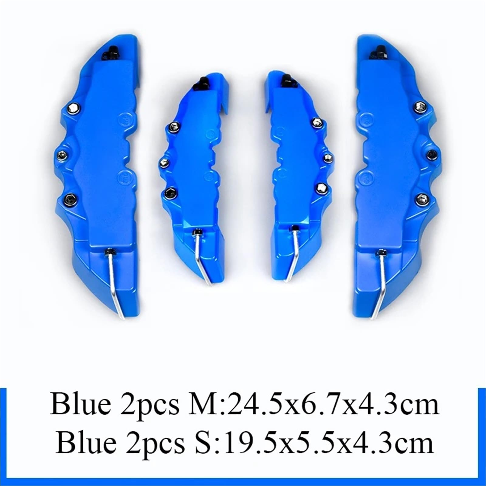 Osłona Zacisku Samochodowego 4 sztuki 3D ABS osłony zacisku hamulcowego, tarcza hamulcowa ochronna pasująca do Seata Ateca Leon Altea Cupra Arona(4Pcs M and S Blue)