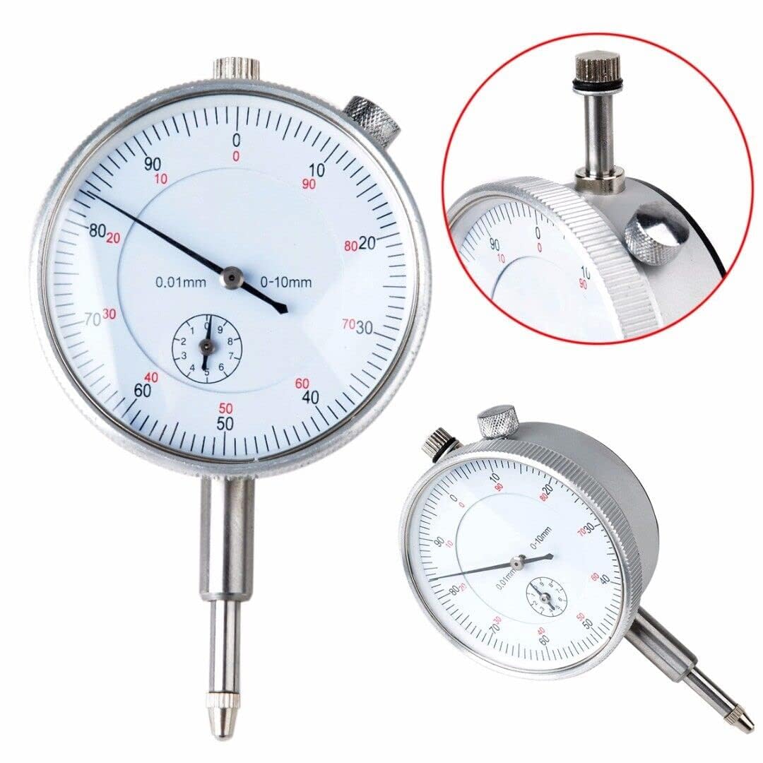 Ocean Aerospace Eco Dial Indicator Gauge 0-10mm/0.01mm High Accuracy Measurement Instrument Tools With Flexible Magnetic Base Stand Holder For Dial Indicator. 1