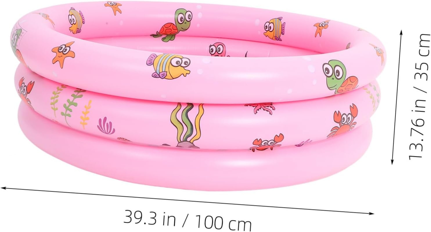 Generic Inflatable Round Swimming Pool for Thickened PVC Material Portable Indoor and Outdoor Swim Pool Space-Saving Design Summer Cooling Gift for Boys