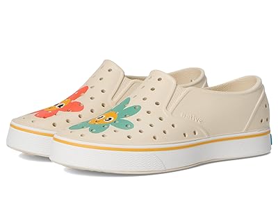 Native Shoes Kids Miles Block (Little Kid/Big Kid) Kids Shoes Bone White/Shell White/Happy Flower Block : 3 Little Kid M, Synthetic