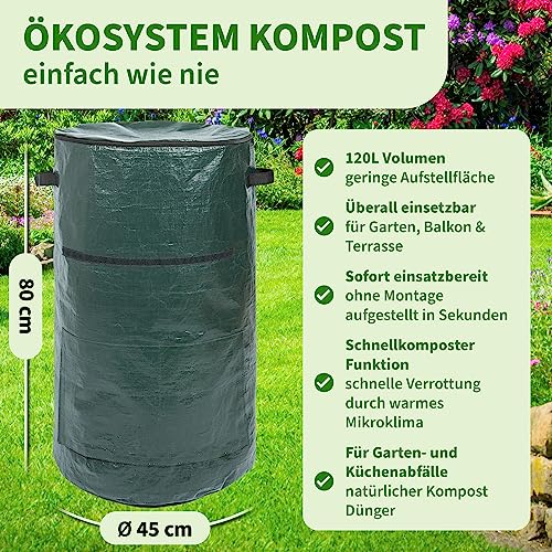 Komposter TTL Garden 120L Stand Up – Schnellkomposter für Balkon und Garten