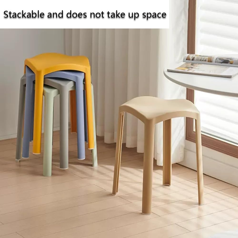Taburete Plástico 45cm Sillas De Cocina Taburetes Apilables Sillas Terraza