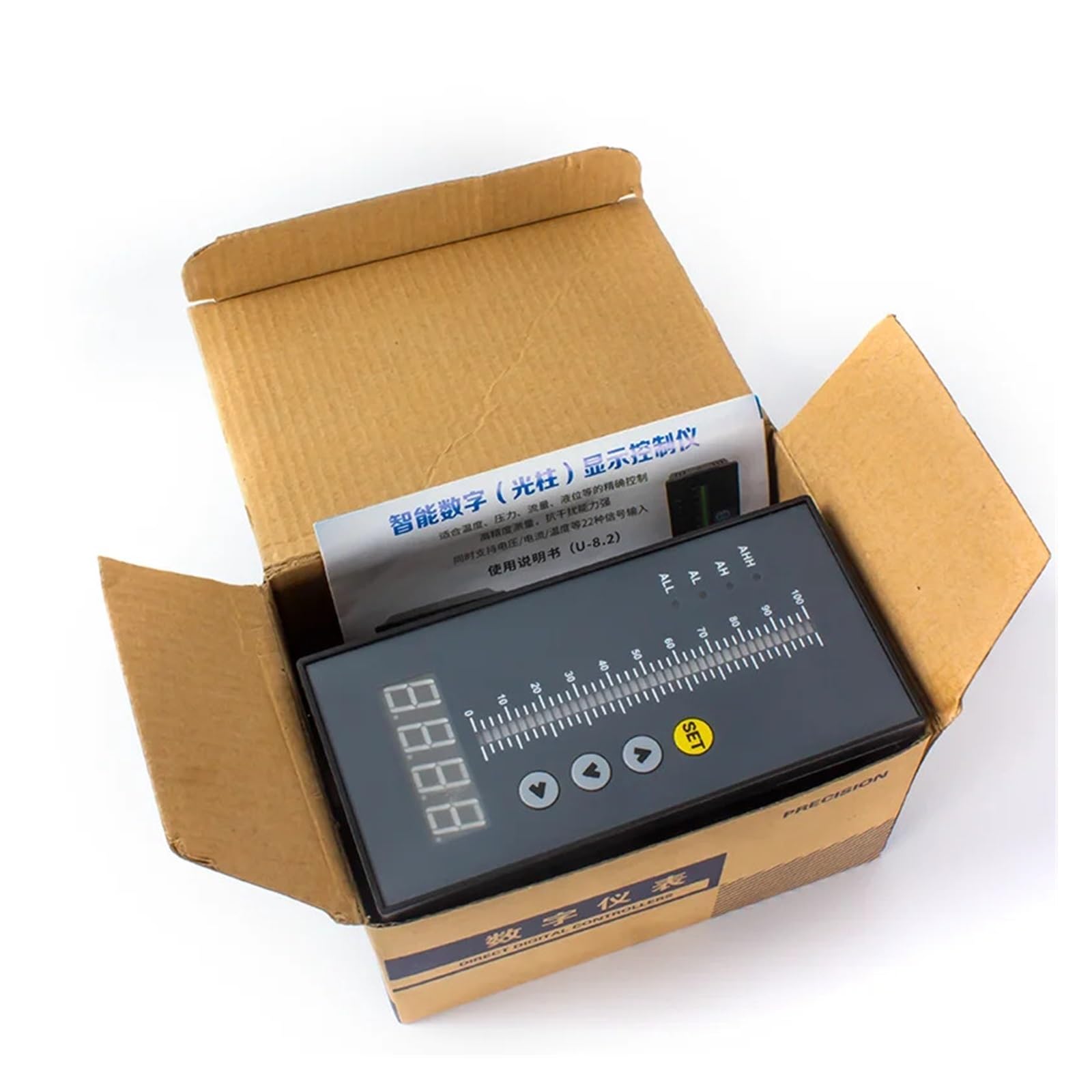 Controlador de temperatura digital AC220V indicador de presión de nivel de agua relé de 4-20mA salida RS485 LED(4-20mA with 4relays)